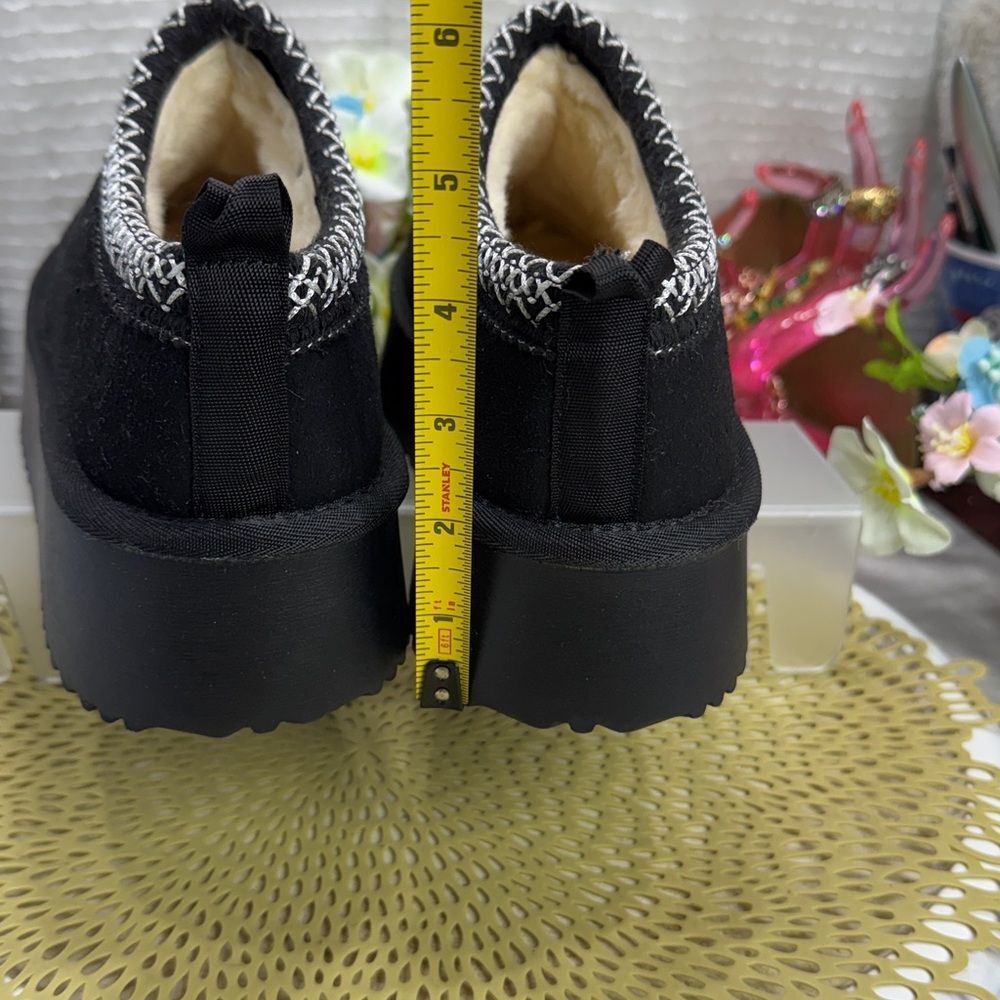 (Z3) New women's platform Clog, short mini boots with fleece lining, Sz 41/9 US - Picture 6 of 10